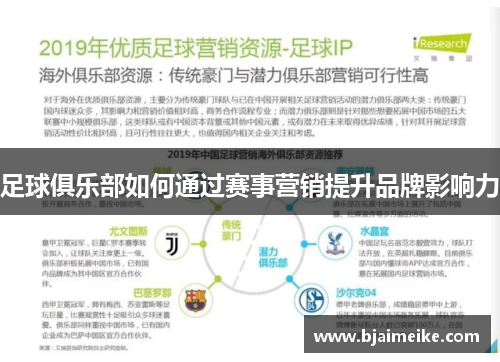 足球俱乐部如何通过赛事营销提升品牌影响力
